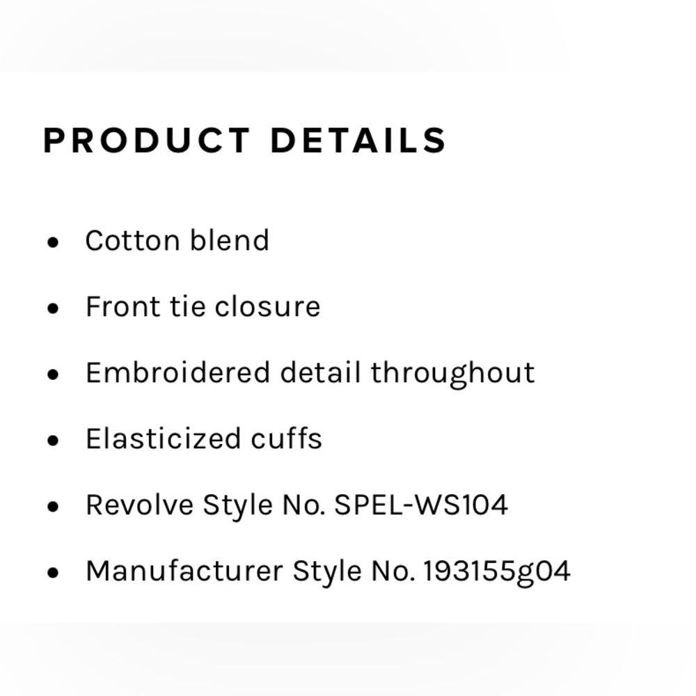 Spell Cream Crochet-Trim Tie Front Blouse - Picture 8 of 9